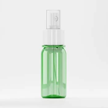 Flacon PET 50ml Verde – Filet 28mm - Cu Atomizor Alb