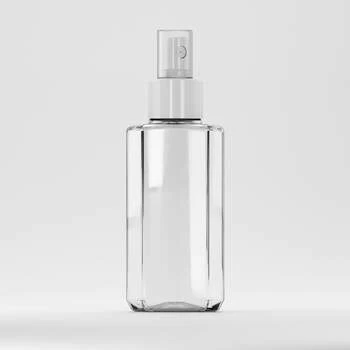 Flacon PET 75ml, Transparent, Filet 18mm, Cu Atomizor Alb