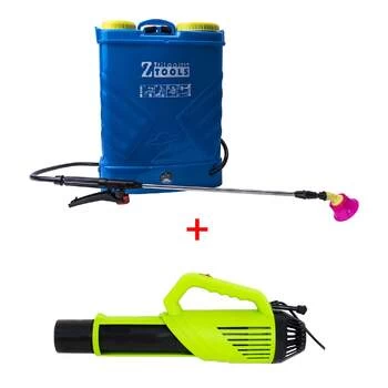Pachet pompa de stropit cu acumulator, 16l (ZTS 4663) plus pulverizator atomizor (ZTS 5573) / EXT 6792 Engros